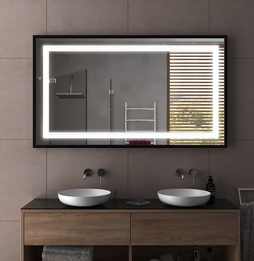 Зеркало с подсветкой в ванную комнату Тео